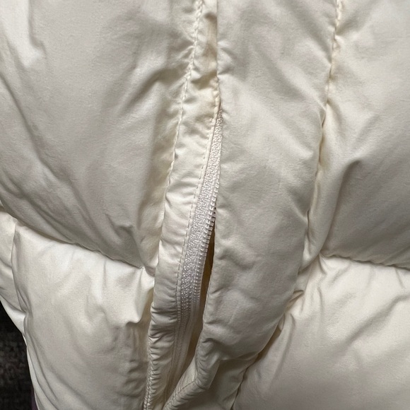 Authentic MONCLER White Puffer Jacket with Metallic Hood Details - Picture 11 of 15